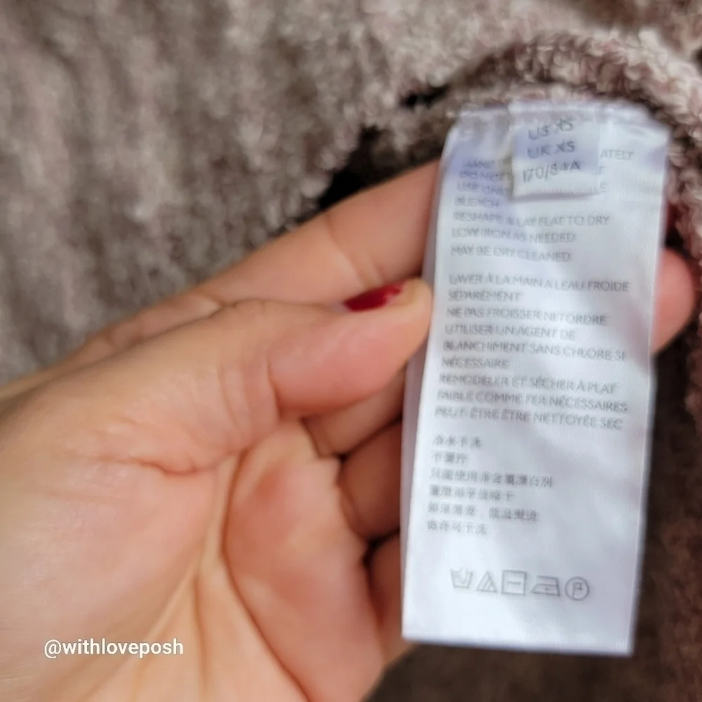 FREE PEOPLE pink knit oversized sweater top  XS